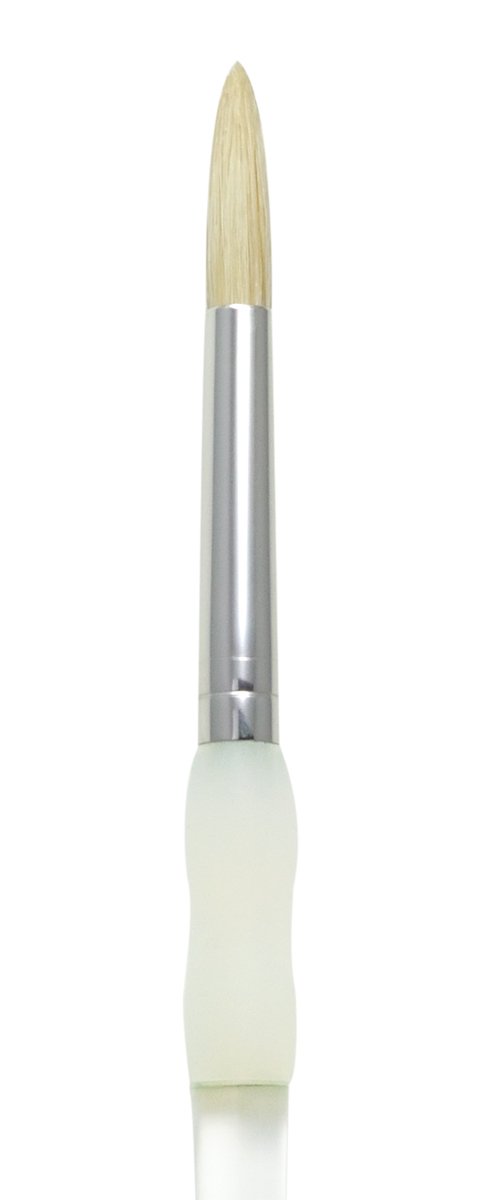 SG1325-5 Soft Grip White Bristle Round Brush Size 5