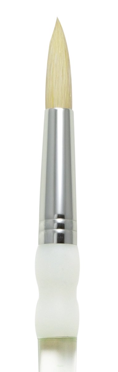 SG1325-8 Soft Grip White Bristle Round Brush Size 8