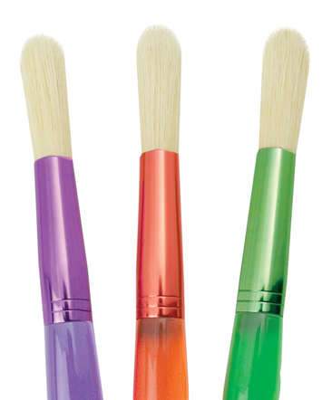 BK618 Big Kids Chubby Round O/P/G Brush Set