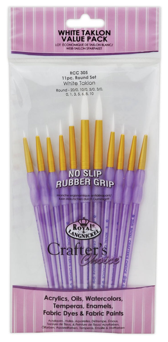 Crafter's Choice White Taklon Wash Brush-3/4" Width